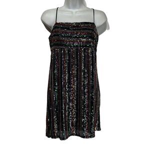 rowa rainbow sequins mini dress Size M